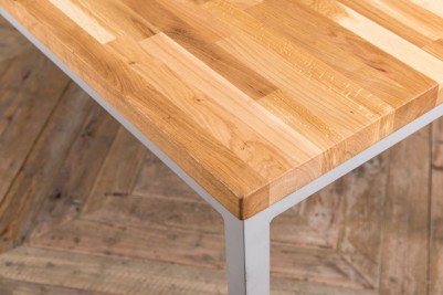 restaurant table with solid oak timber top